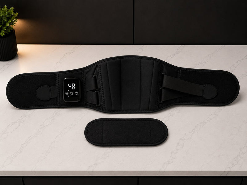 Ceinture Vitalion dépliée avec son coussinet lombaire amovible